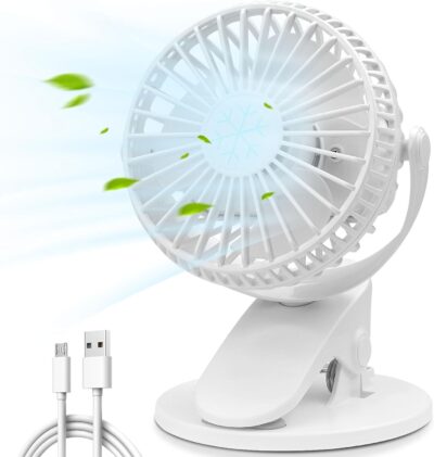 COZII Mini Ventilator mit Clip, USB Ventilator Klein