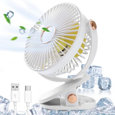 Clip Ventilator, Mini Clip Fan, 720° Rotation USB