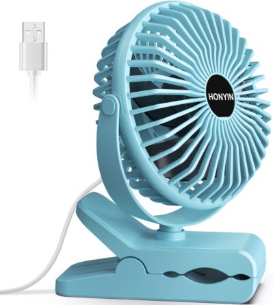 HONYIN Mini Ventilator mit Clip, 720 Grad Drehung Kleiner
