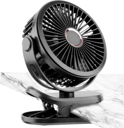 speralv 12.7 cm wiederaufladbarer Ventilator zum Anklippen,