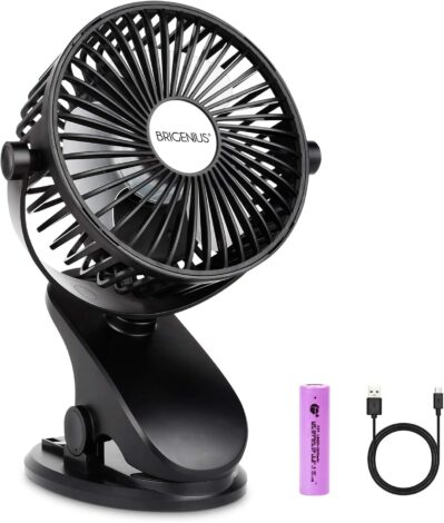 BRIGENIUS Ventilator mit Batterie (Stroller Fan)
