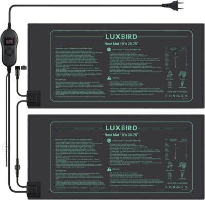 Luxbird Heizmatte mit Thermostat, 2 Heizmatten mit 1