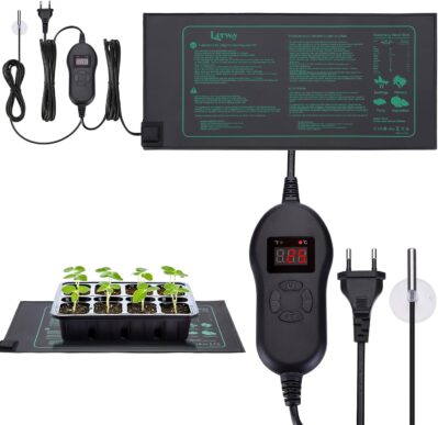 LERWAY Heizmatte mit Thermostat Zimmergewächshaus Wärmematte
