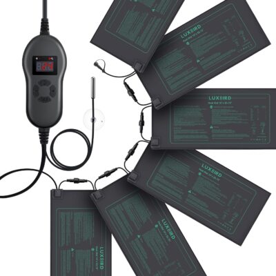 Luxbird Heizmatte mit Thermostat, 6 Heizmatten mit 1