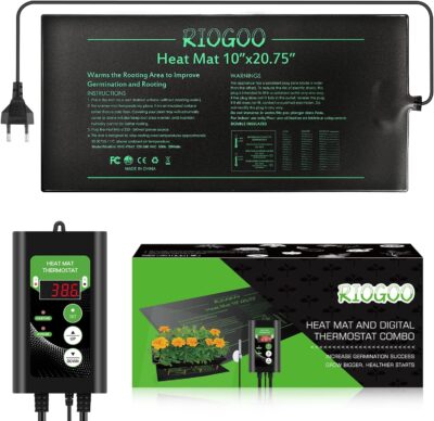 RIOGOO Setzling-Heizmatte und Thermostat-Set, wasserdichtes