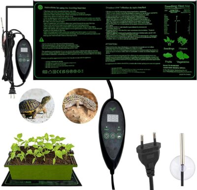 Heizmatte Pflanzen mit Thermostat, Gewächshaus Heizkissen,