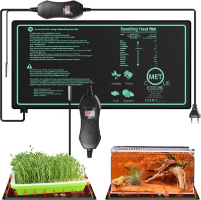 Heizmatte Pflanzen mit Thermostat: 10X20.75 Zoll Sicher