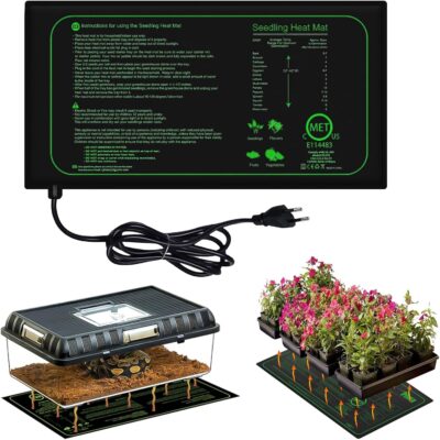 GAOUTO Heizmatte Pflanzen 21W, 25 × 52.5 cm Wärmematte für