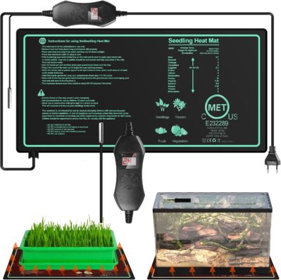 50W Heizmatte Pflanzen mit Thermostat, 10X20.75 Zoll Sicher