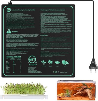 GAOUTO Heizmatte Pflanzen: 50W, 50 × 52.5 cm Wärmematte für