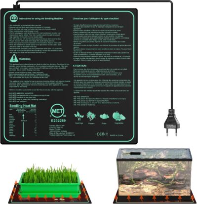 45W Heizmatte Pflanzen mit Thermostat, 10X20.75 Zoll Sicher