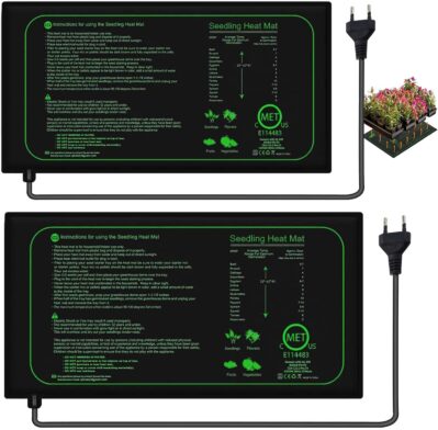 2 Stück Heizmatte Pflanzen: 25 × 52.5 cm 21 W Wärmematte für