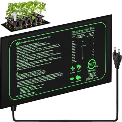 GOMETY Heizmatte Pflanzen mit Thermostat- 25 x 52cm
