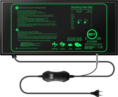 MaxEarn Heizmatte Pflanzen mit Thermostat 50W, Wärmematte