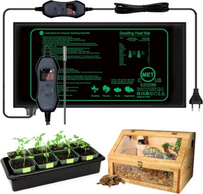 SUWITU Heizmatte Pflanzen mit Thermostat Digitales, 50W
